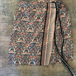 Floral wrap skirt